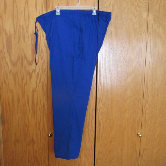 SCRUBSTAR WOMEN'S SIZE 3 X DRAWSTRING PANTS ELECTRIC BLUE MEDICAL DOCTOR NEW - Picture 8 of 15